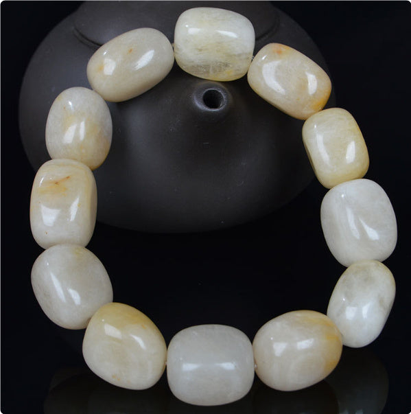 Jade Pebble Bracelet Natural Gobi