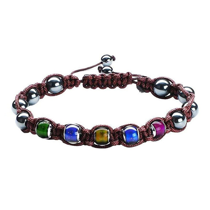 Beaded Temperature Sensitive Color Changing Bead Woven Bracelet