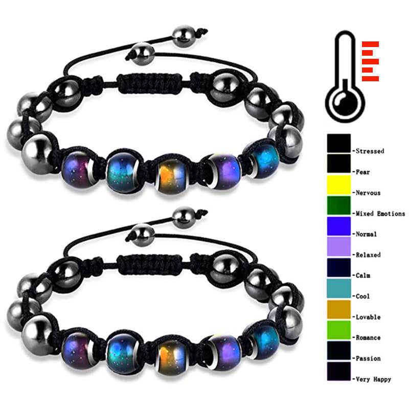 Beaded Temperature Sensitive Color Changing Bead Woven Bracelet