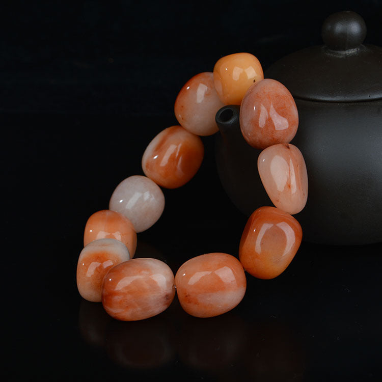 Jade Pebble Bracelet Natural Gobi